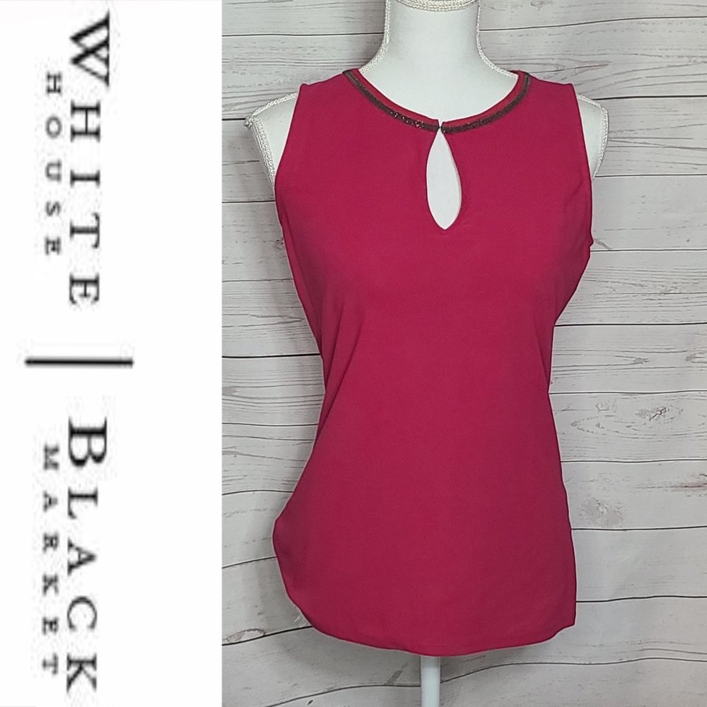 White House Black Market Pink Sleeveless Top